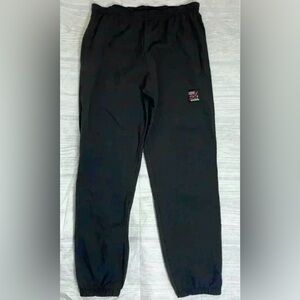 Vintage 90s Gray Surf Style Elastic Waist Brand Pants Size M Logo beach classic